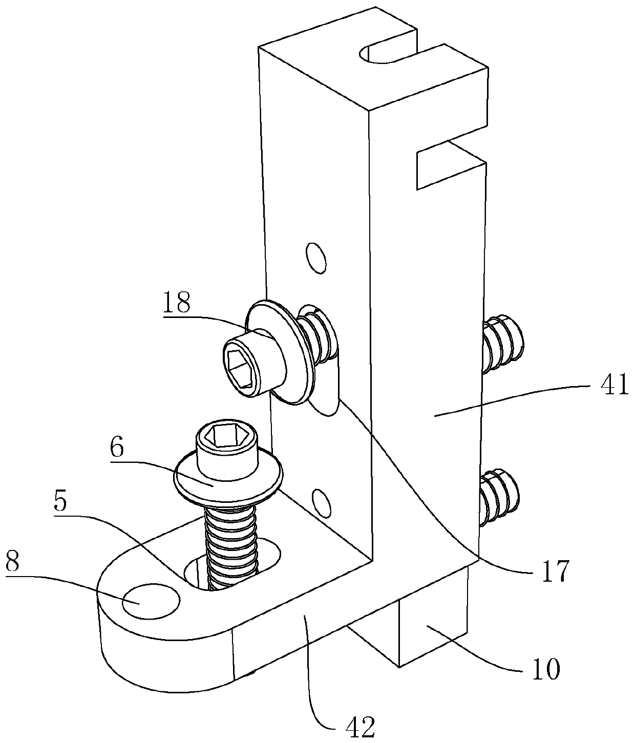 A fixed seat of a large circular knitting machine needle selector