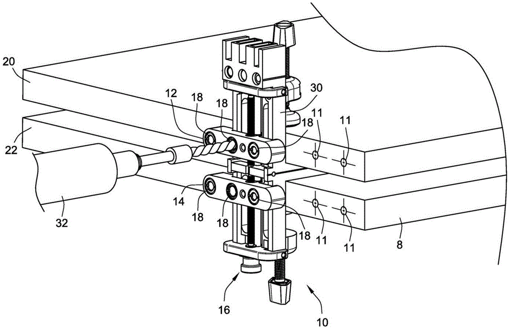 Adjustable doweling jig