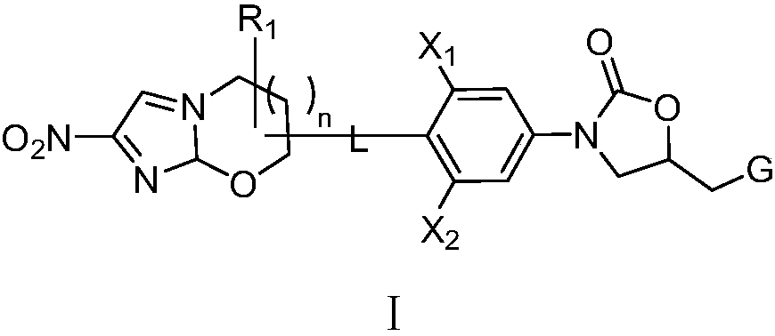 Application of oxazolidone-nitroimidazole coupling molecule