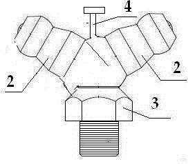 Double-end obtuse-angle grease nipple structure with valve