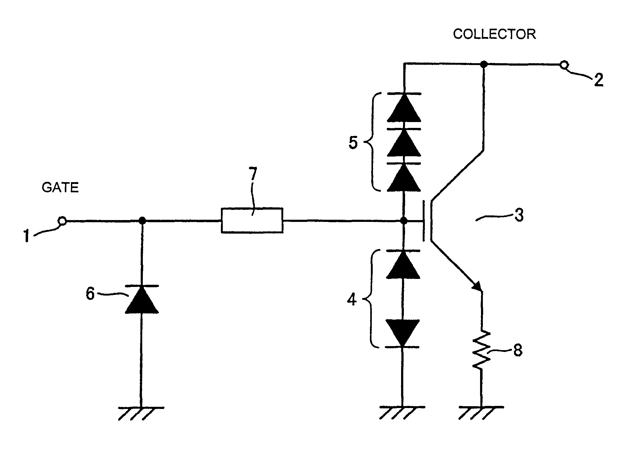 Semiconductor device comprising an IGBT and a constant voltage circuit having switches and normally-on type MOSFETs connected in parallel