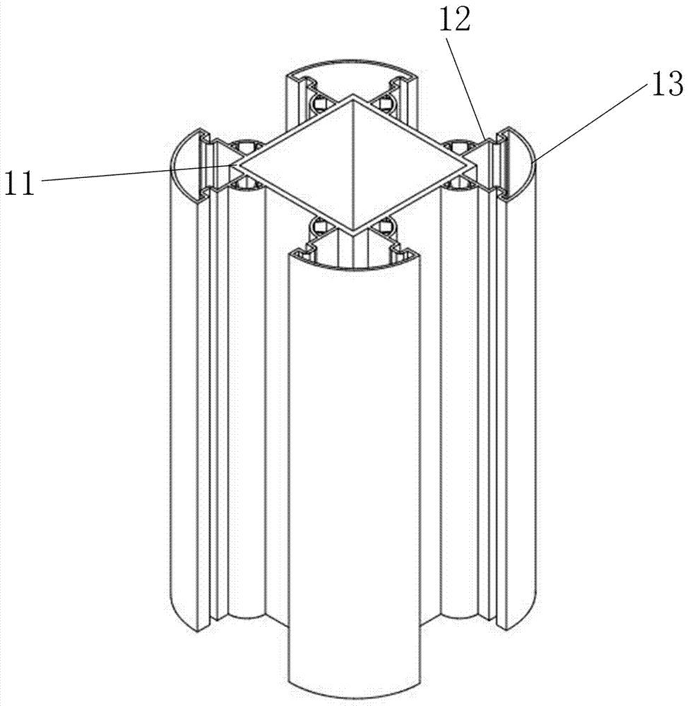 Drainage building wall column