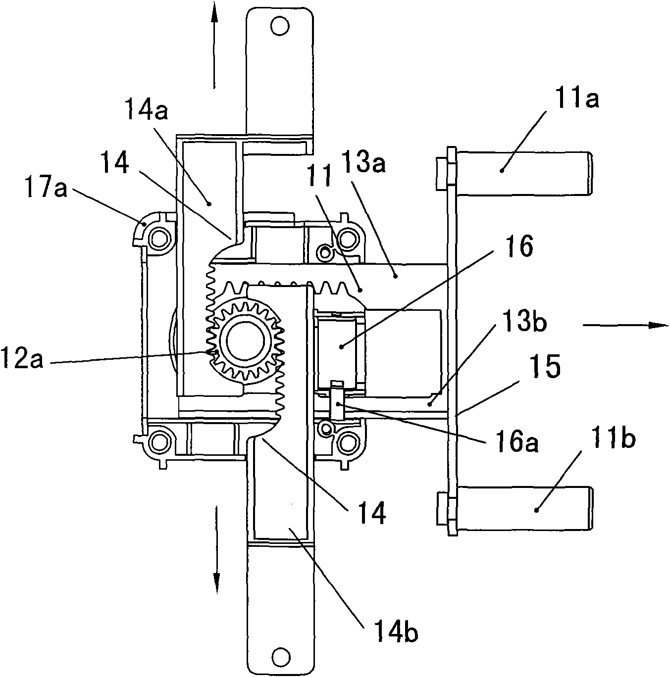 Three-way locking device and three-way locking bolt electric control semi-automatic lock adopting electric control operation