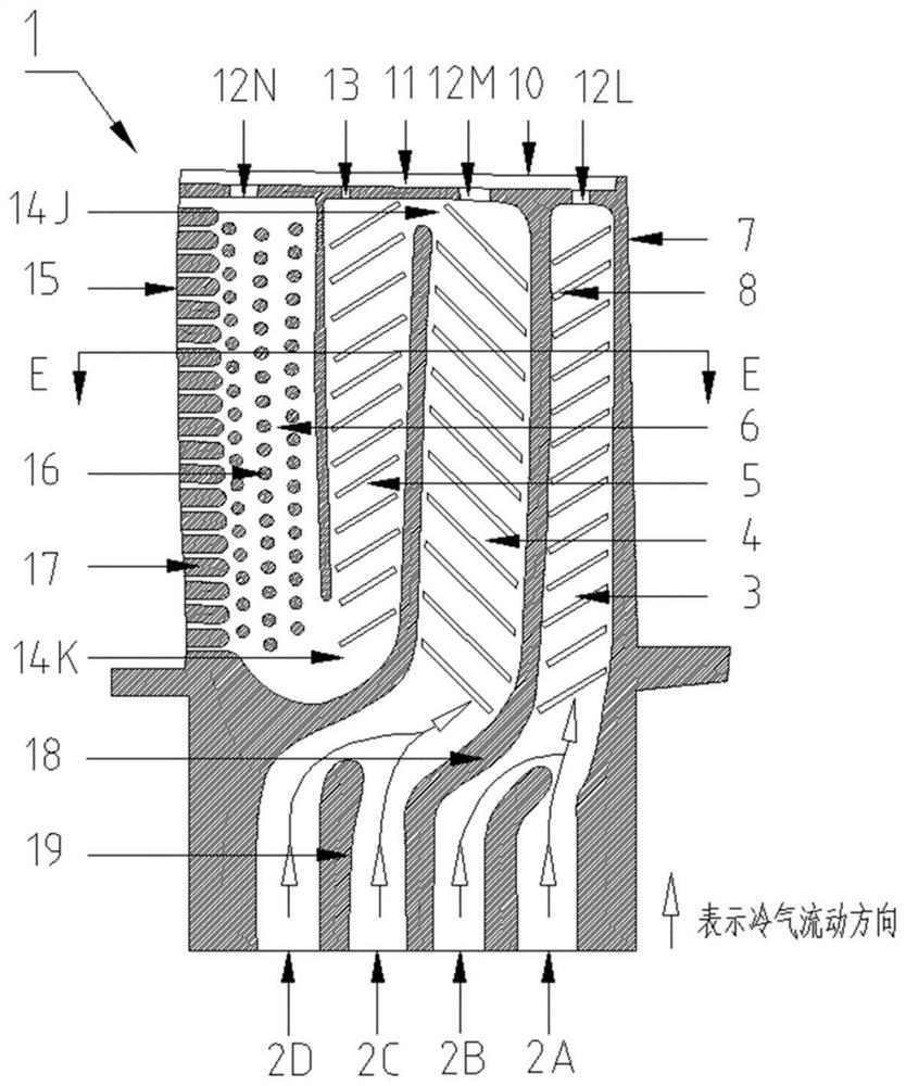 Cooling structure of turbine movable vane of gas turbine