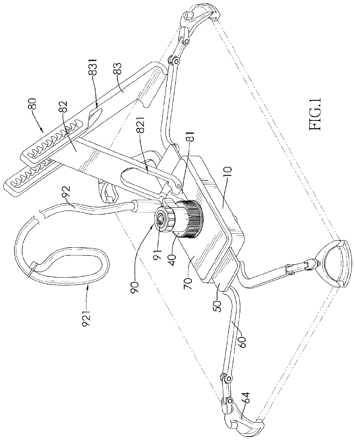 Securing device for table device