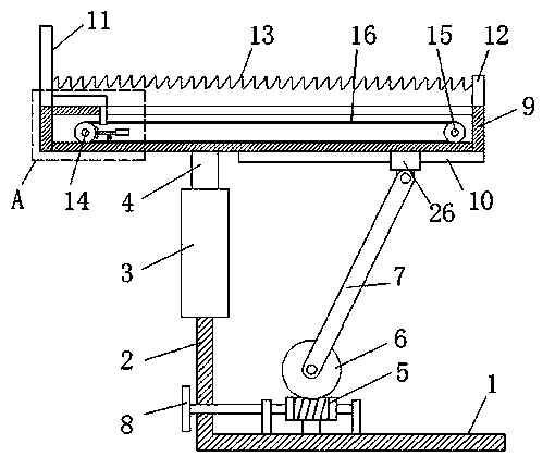 Sit-and-reach motion device convenient for physical fitness testing