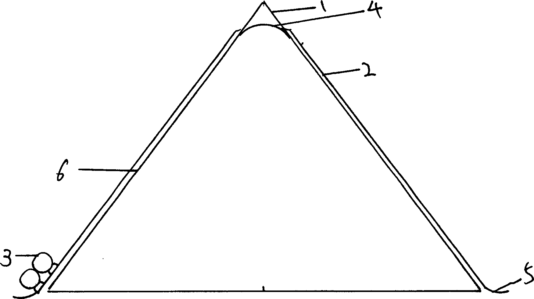 Pyramid building with roller coaster