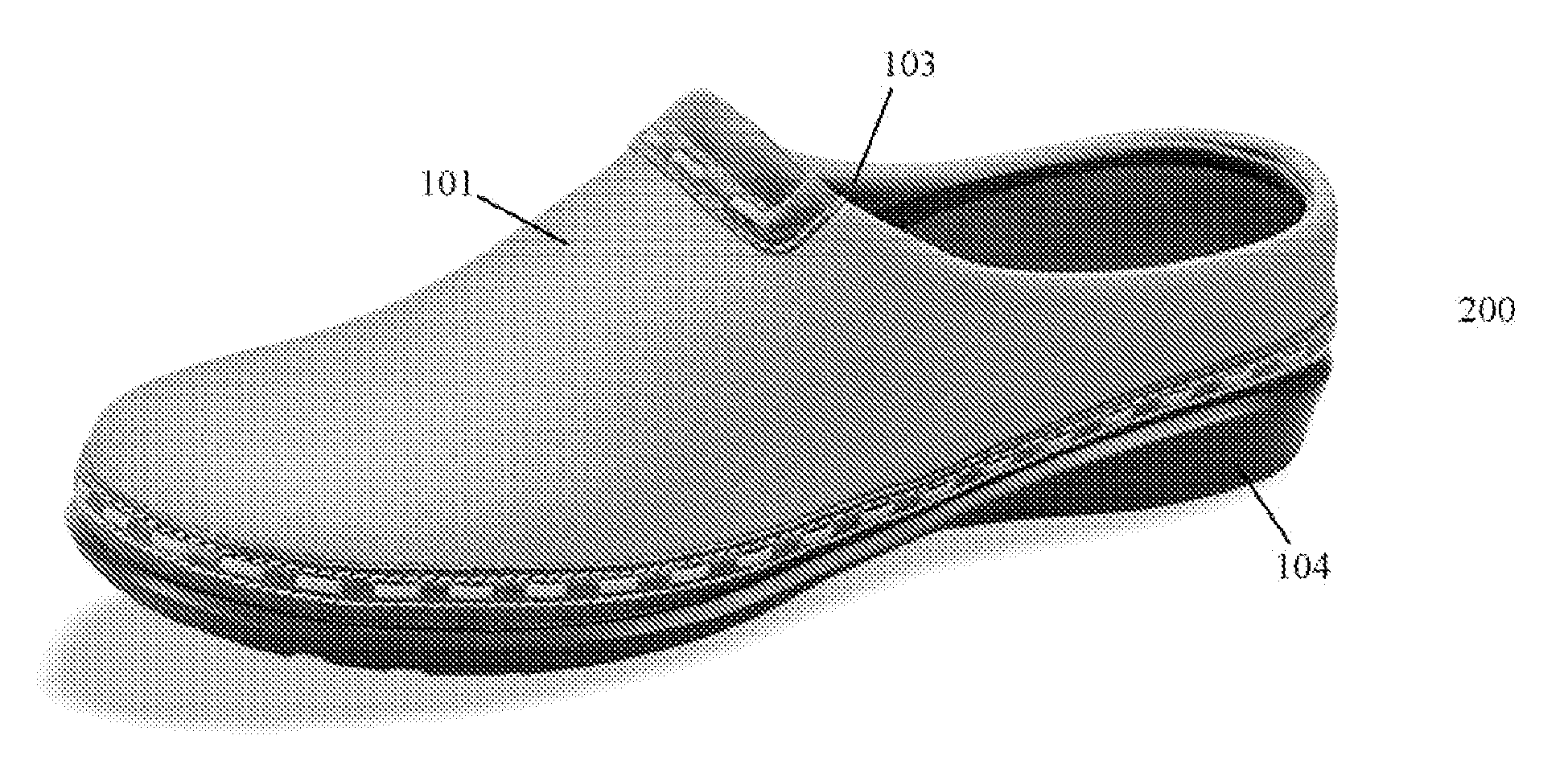 Shoe with Conforming Upper