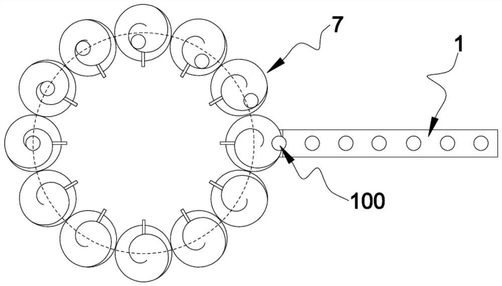 An automatic rotary positioning device for bottled products