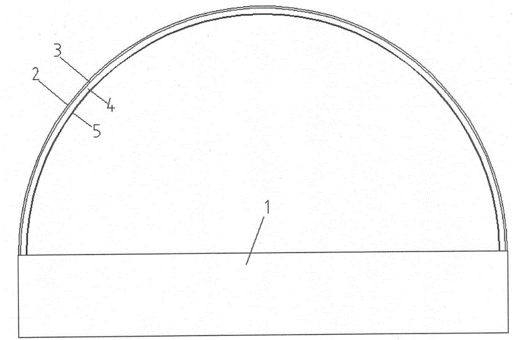 Seamless spherical screen capable of providing large-span interior architectural space and preparation process thereof