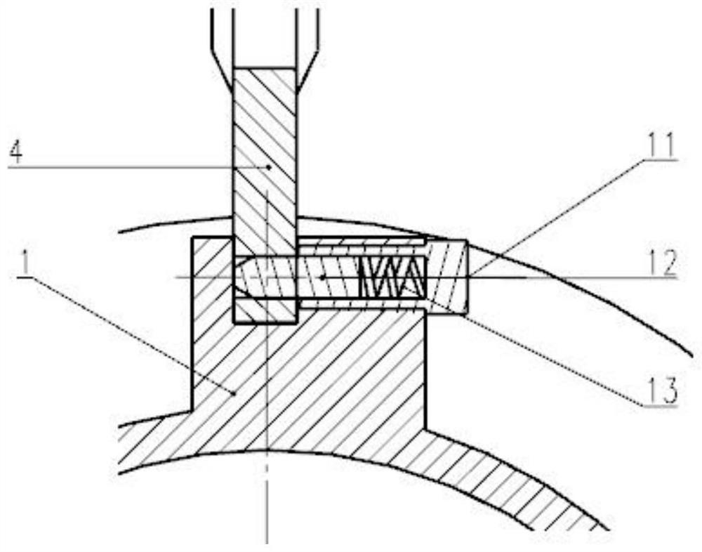 Method for unfolding and locking small-caliber projectile body-large wingspan space folding empennage