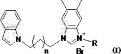 N-alkyl substituted indole-imidazolium salt compounds, and preparation method thereof