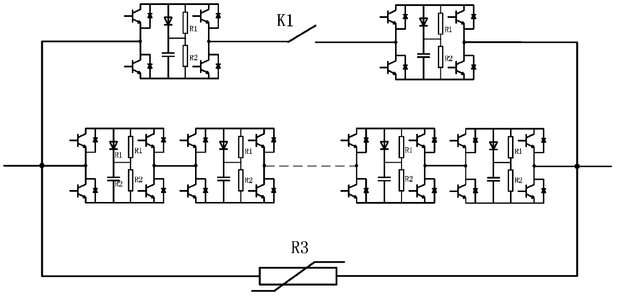 A bridge circuit, high voltage DC circuit breaker and control method thereof