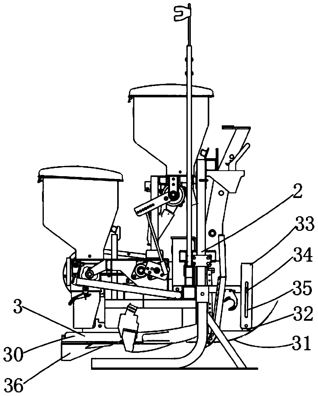 Precision hole sowing and fertilization integrated machine