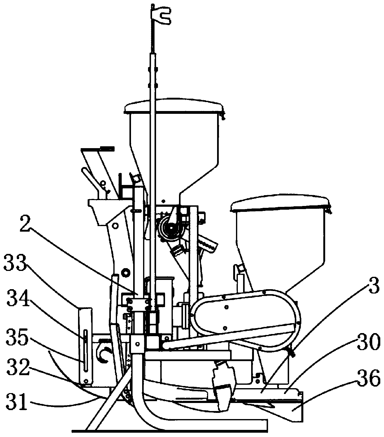 Precision hole sowing and fertilization integrated machine