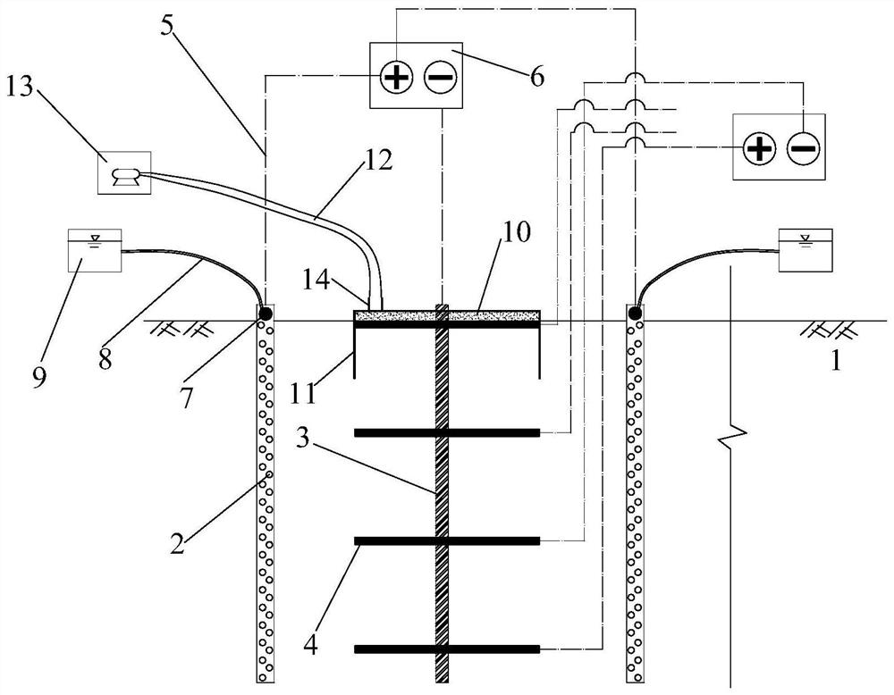 Enhanced electroosmotic method and system for strengthening soft clay foundation