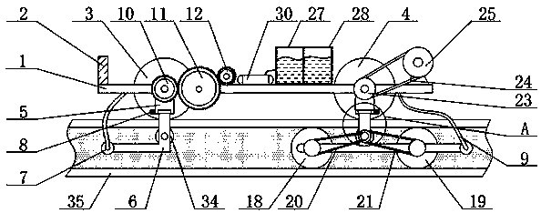 Special rust-proof cleaning machine for railway track