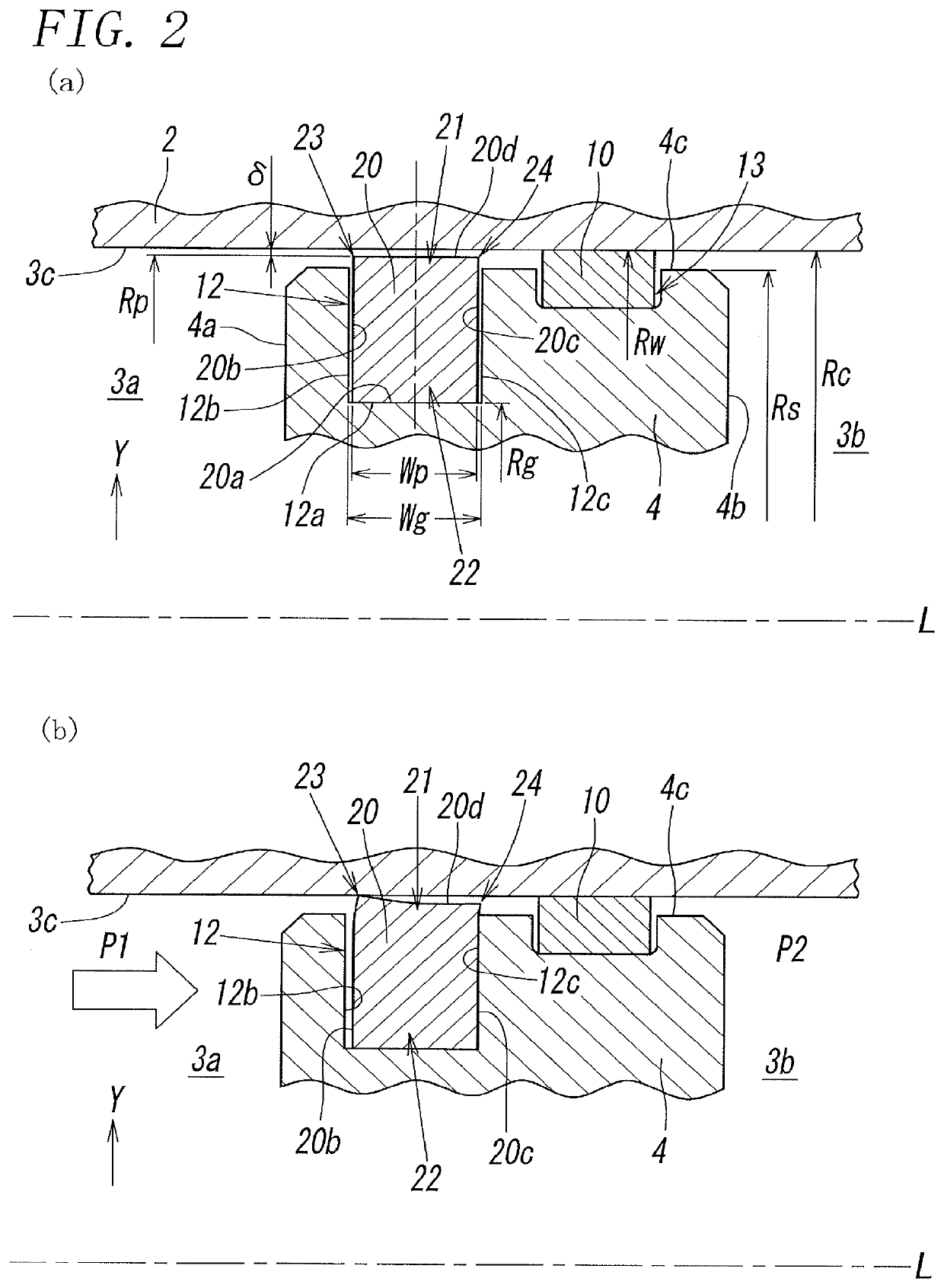 Seal structure in hydraulic cylinder, and said hydraulic cylinder