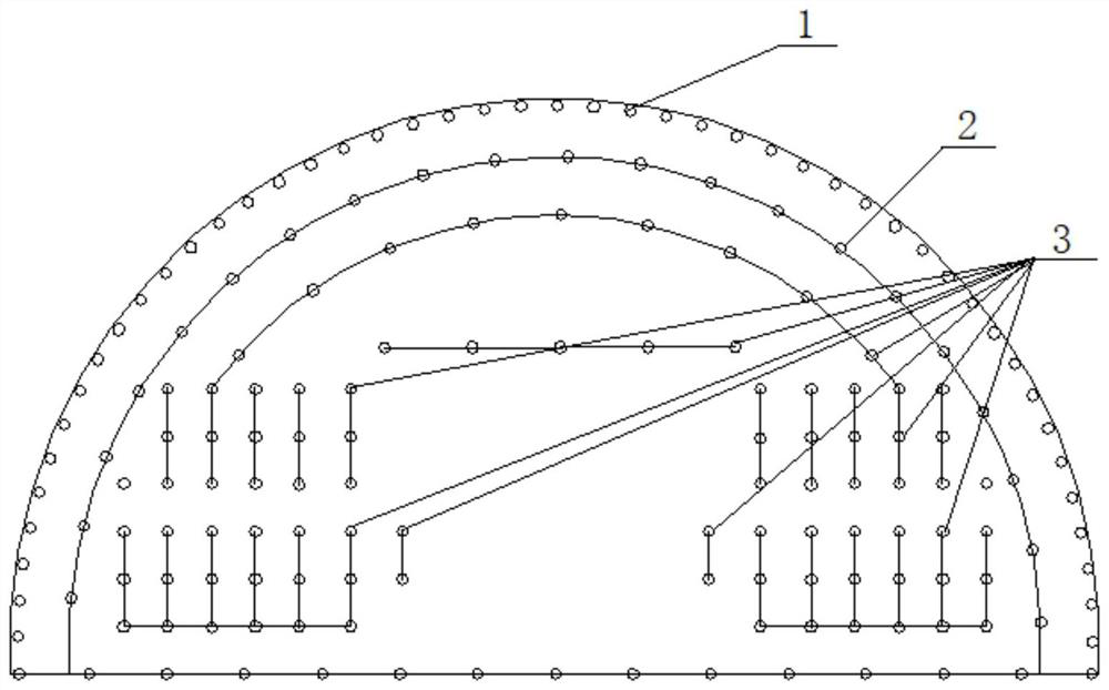 Tunnel drill hole laying method for refined blasting control