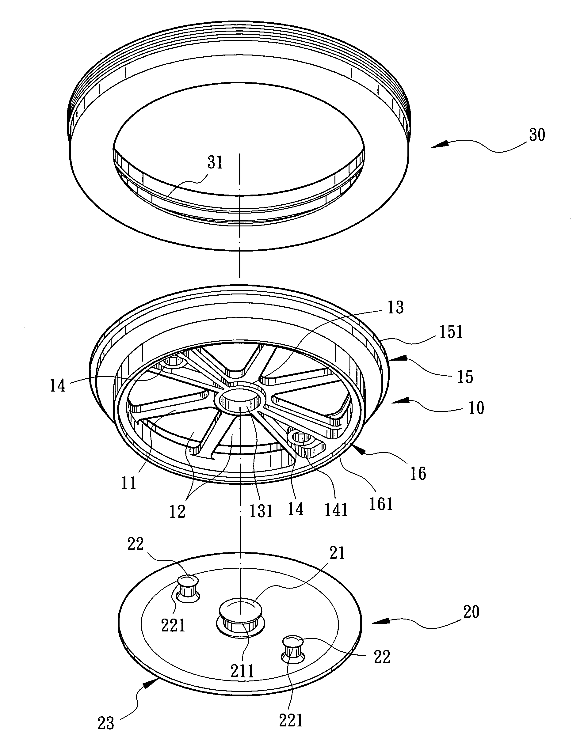 Bugproof and odorproof sealing ring structure of a sinkhole screen