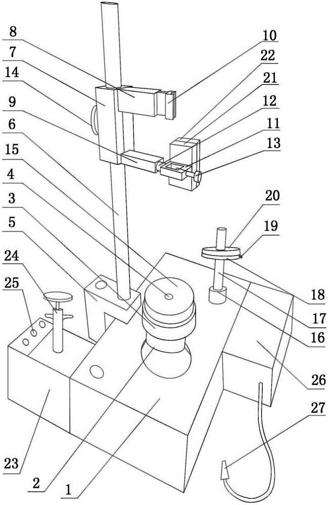 An interface inspection device for finishing combined taper parts