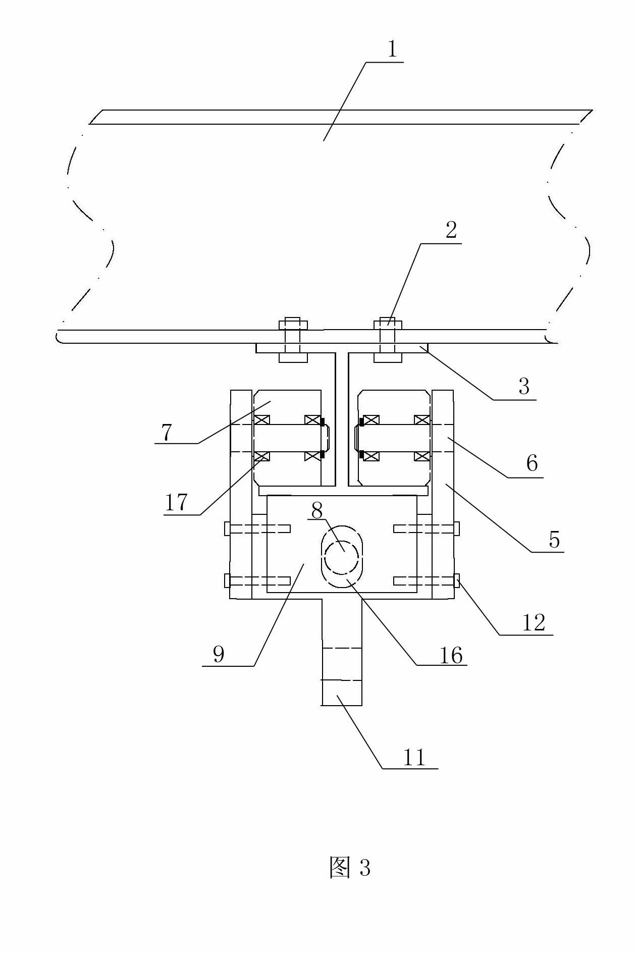 Mould releasing and combining device for large steel form and assembling method thereof