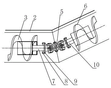 Horizontal-segment and elevating-segment integrated-type spiral conveyer