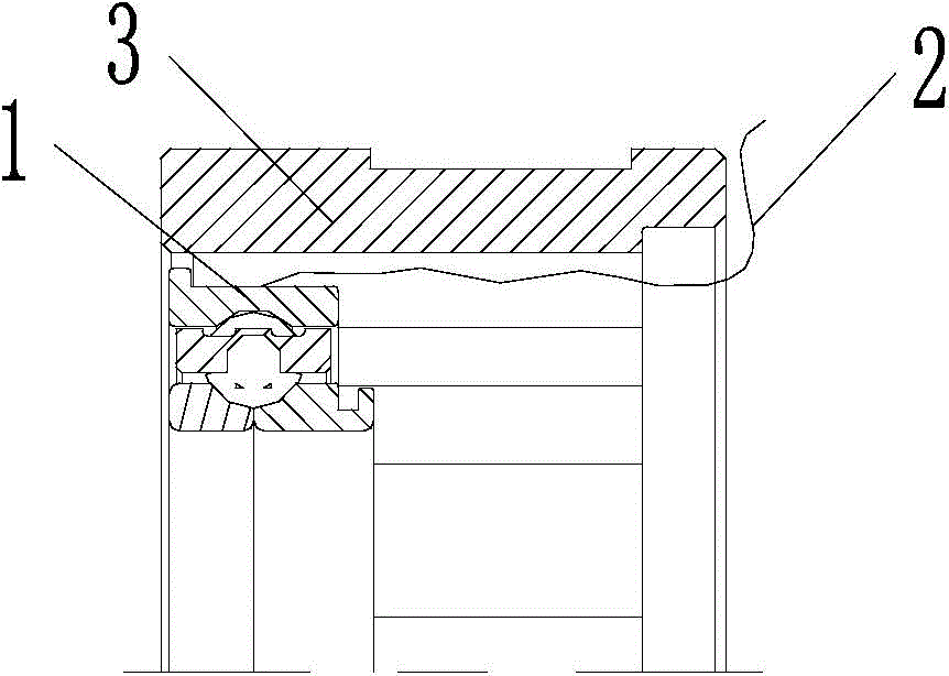 Bearing temperature measuring probe fixing device