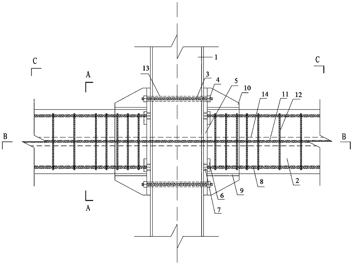 Replaceable self-resetting fabricated connecting joint and construction method