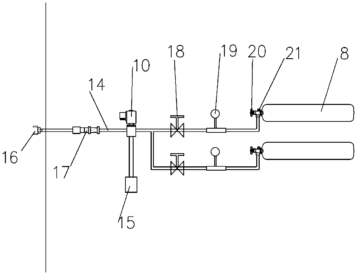 Intelligent-control explosion suppression apparatus for dust explosion prevention of dry dedusting system