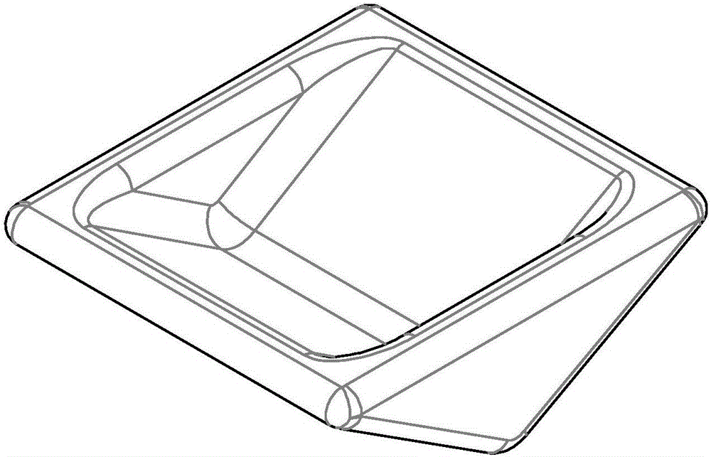 Forging forming technology of V-shaped-cavity forged piece