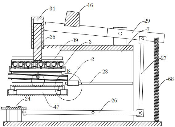 Punching device for contradictory fit dynamic probing collection type short iron pipe machining