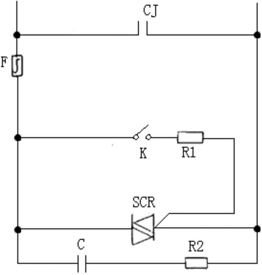 Non-arc power-off protection switch control circuit