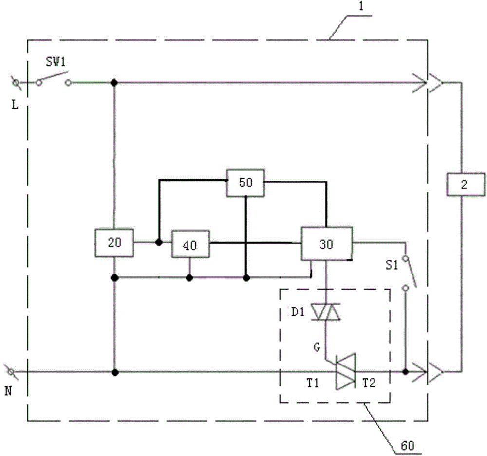 Non-arc power-off protection switch control circuit