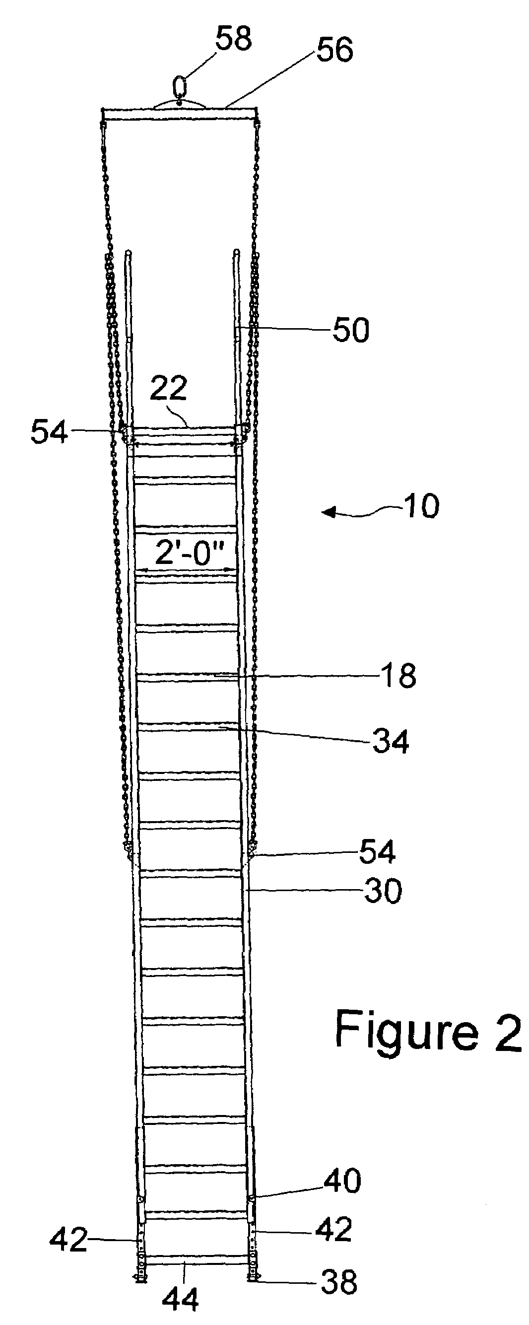 Portable barge access ladder