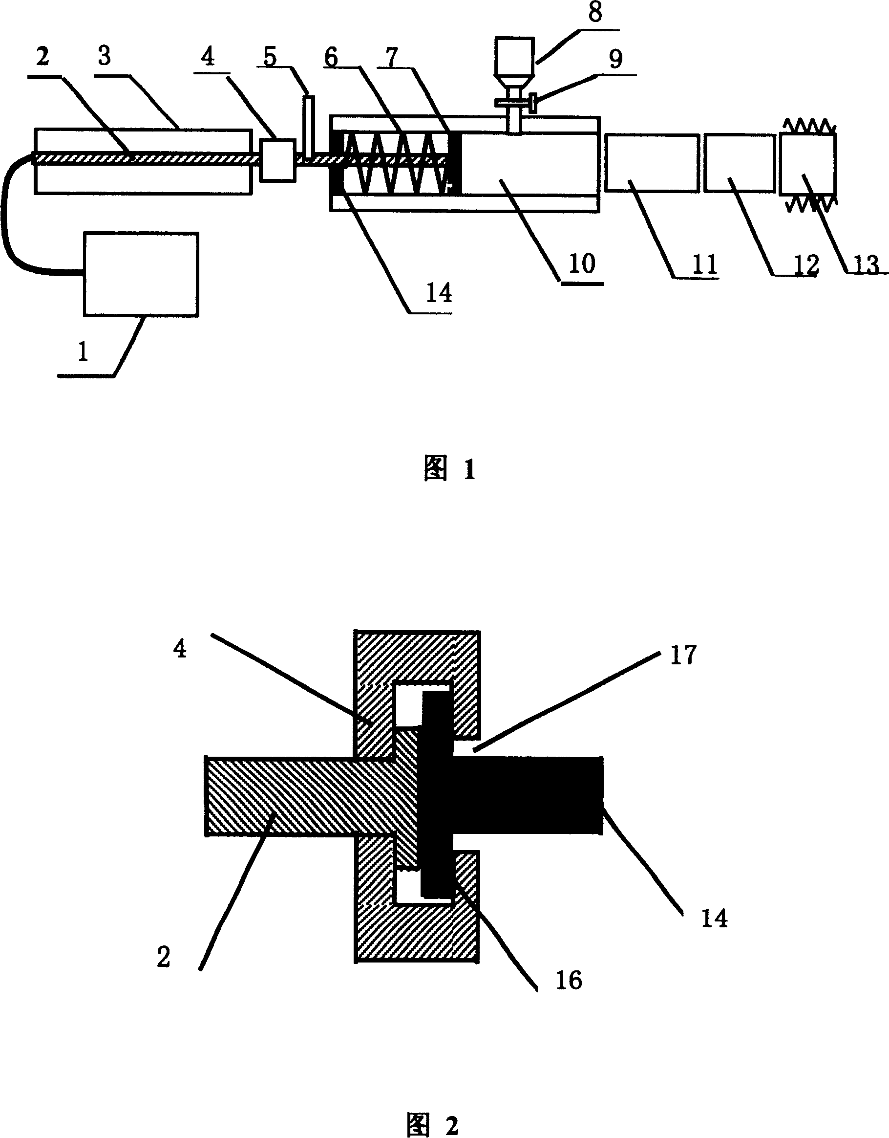 Tracing particle high-speed jettison device in waterflow field particle imaging velocity measuring system