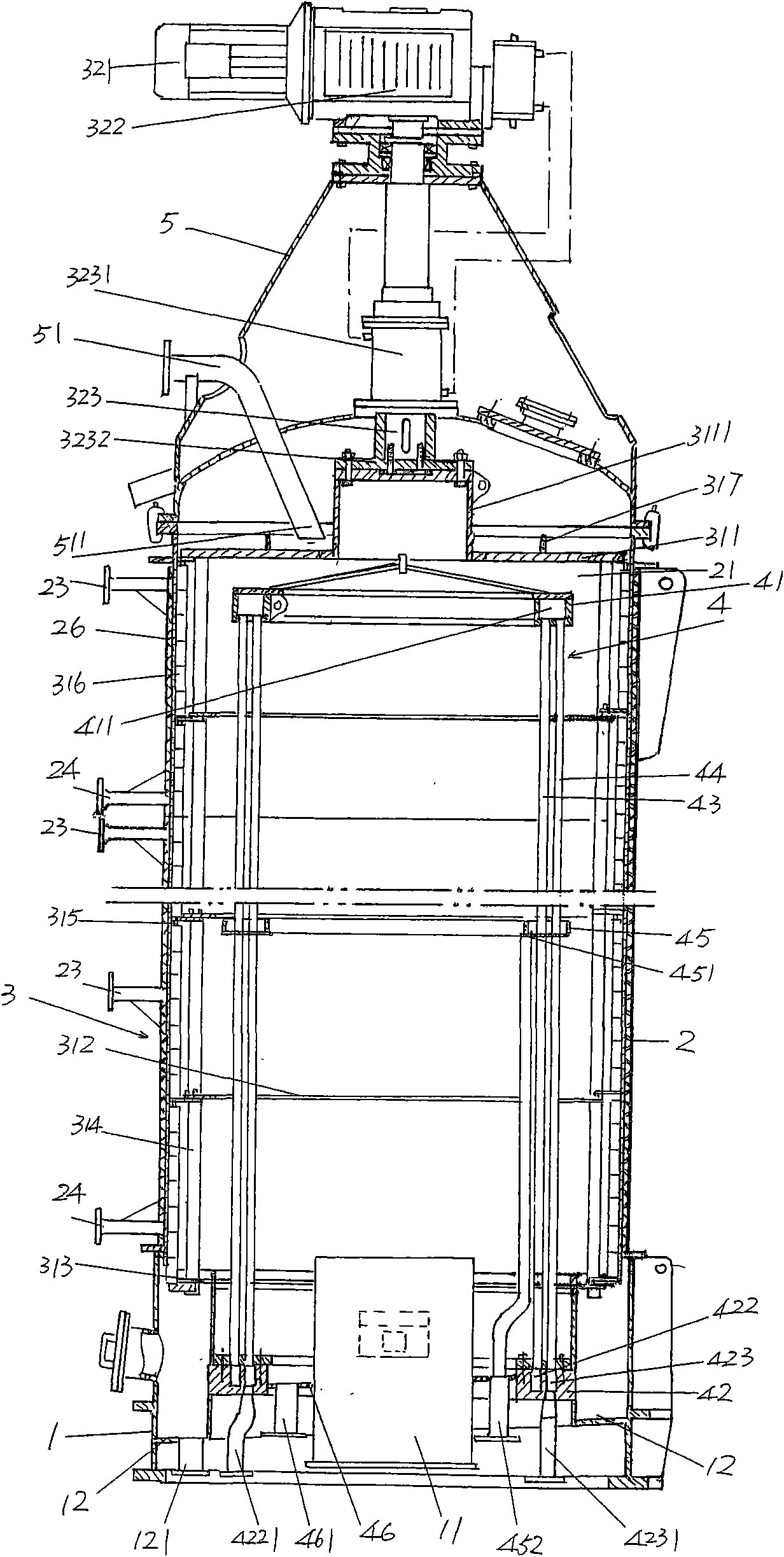 Molecular distillating machine