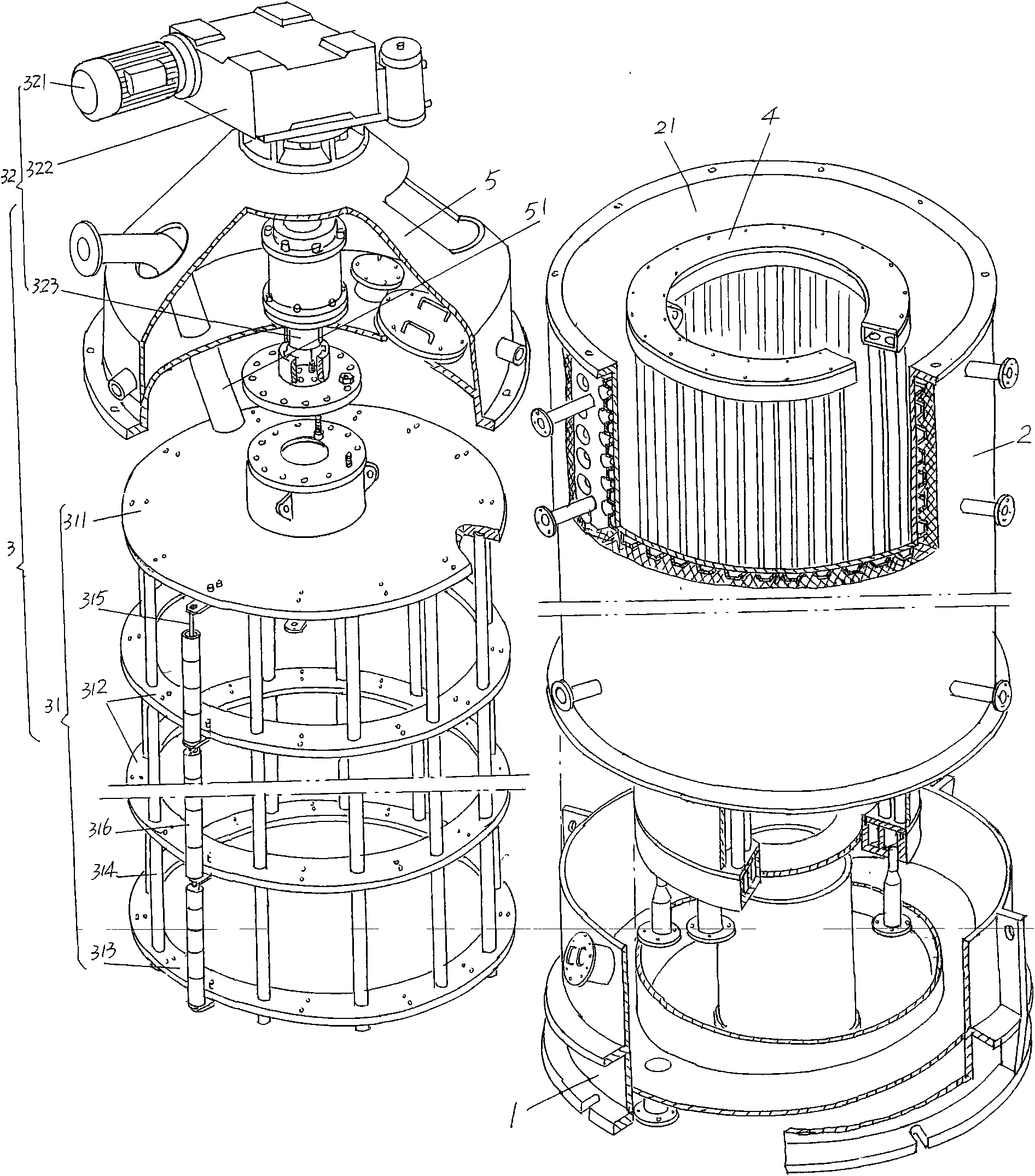 Molecular distillating machine