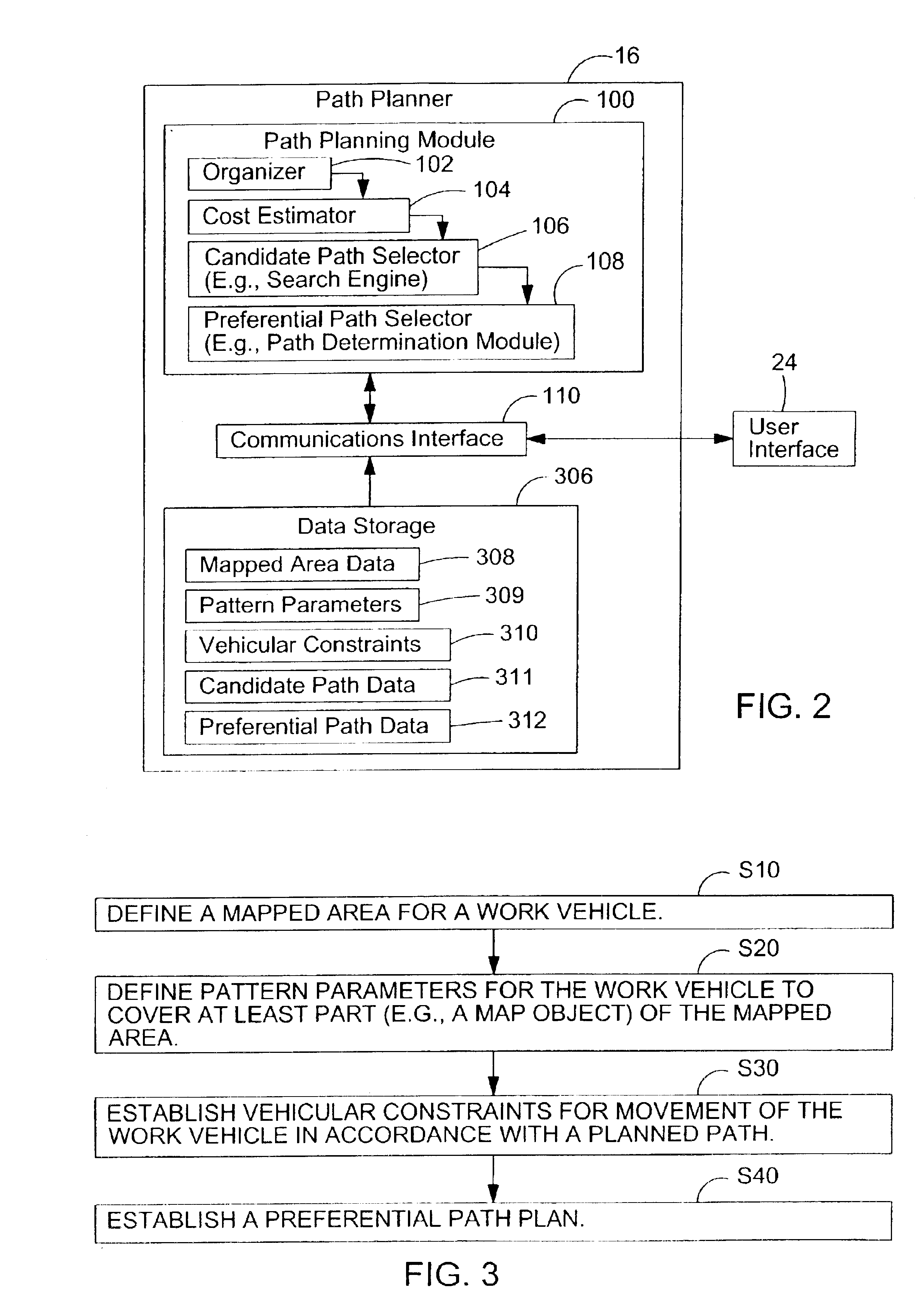 Method and system for determining an efficient vehicle path