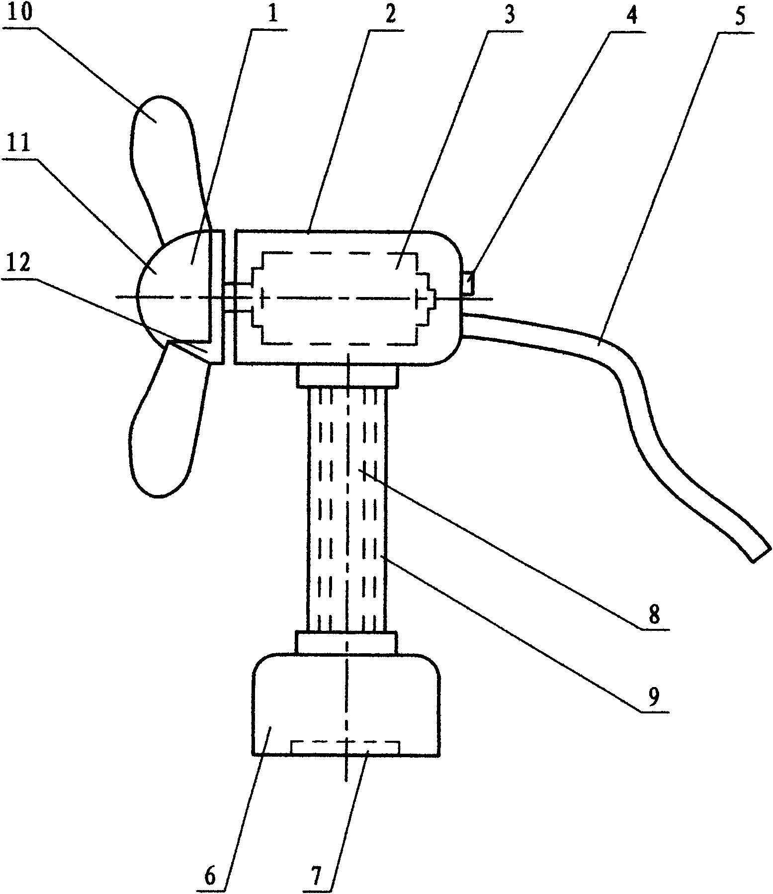 Electric fan for sewing machine