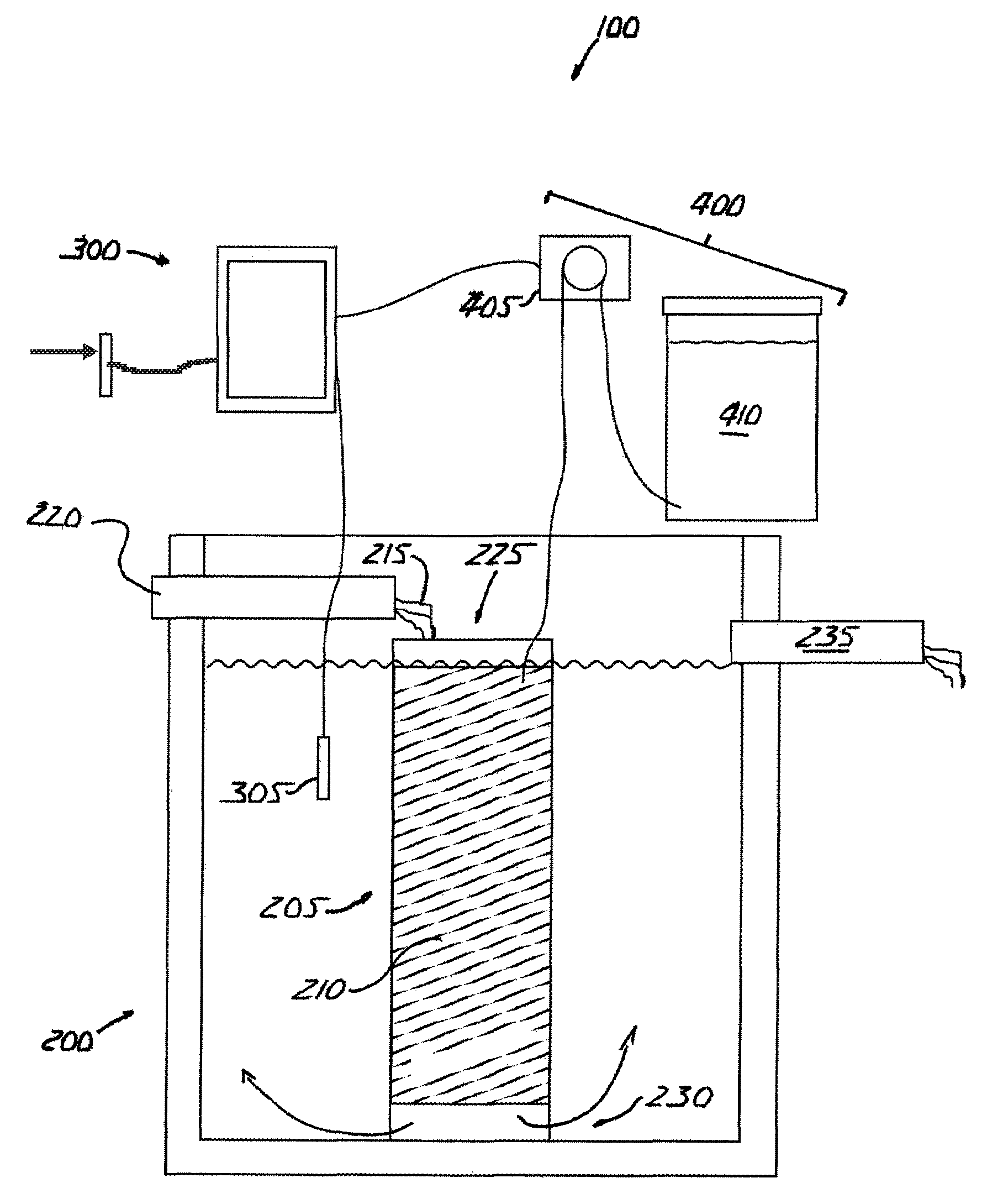 Apparatus for denitrifying wastewater