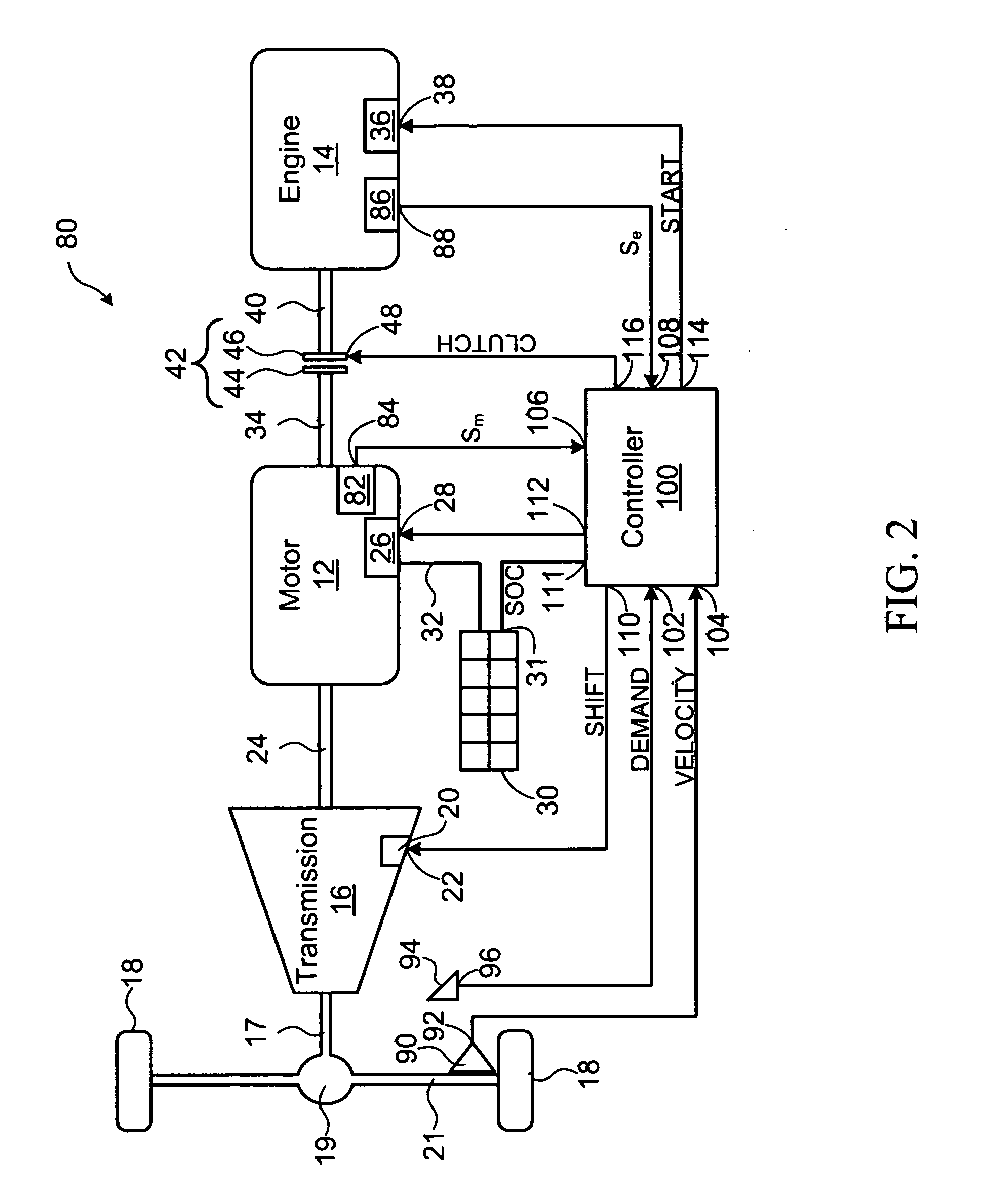 Method and apparatus for starting an engine in a hybrid vehicle