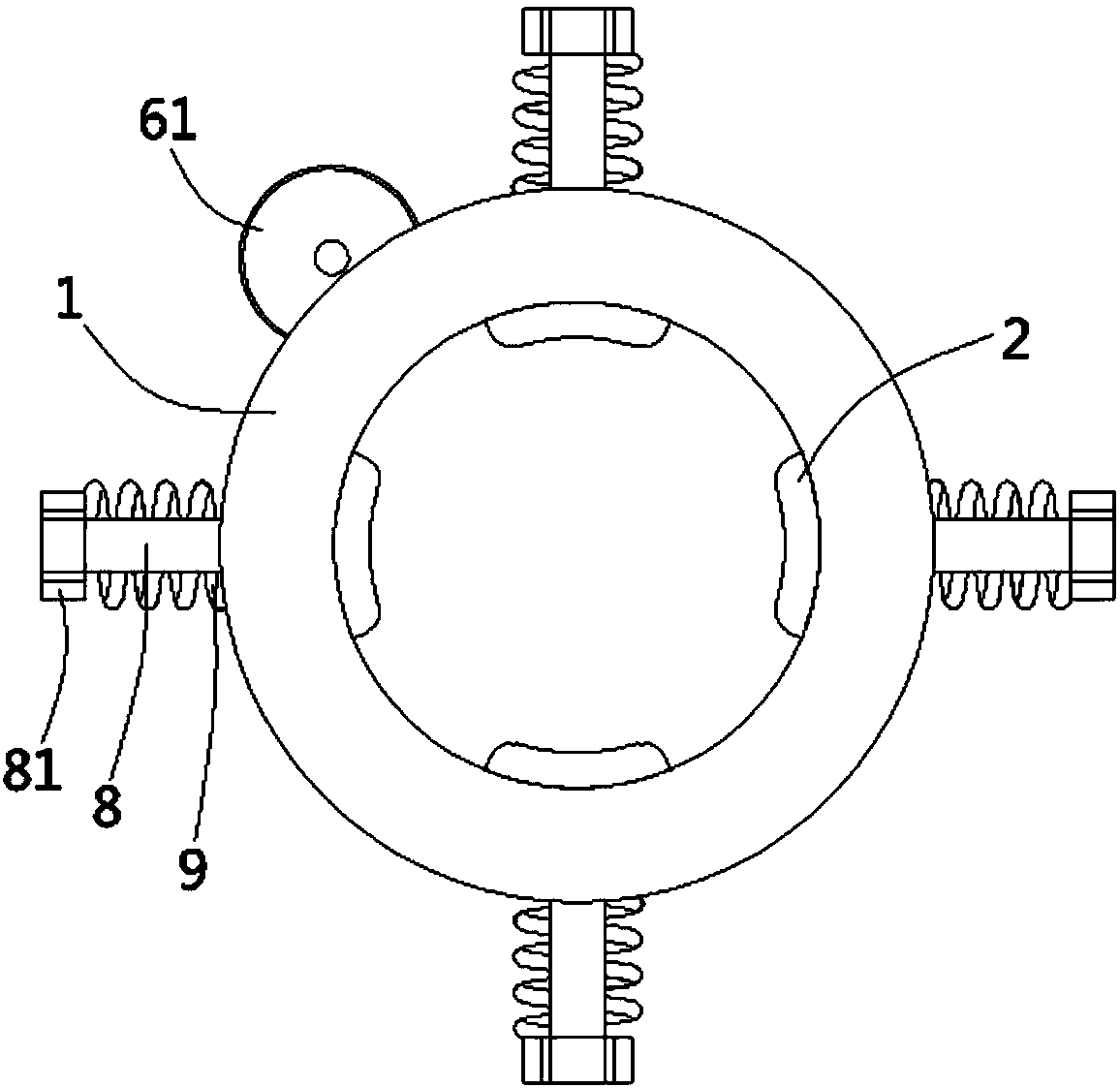 Mechanism used for clamping bearing ring