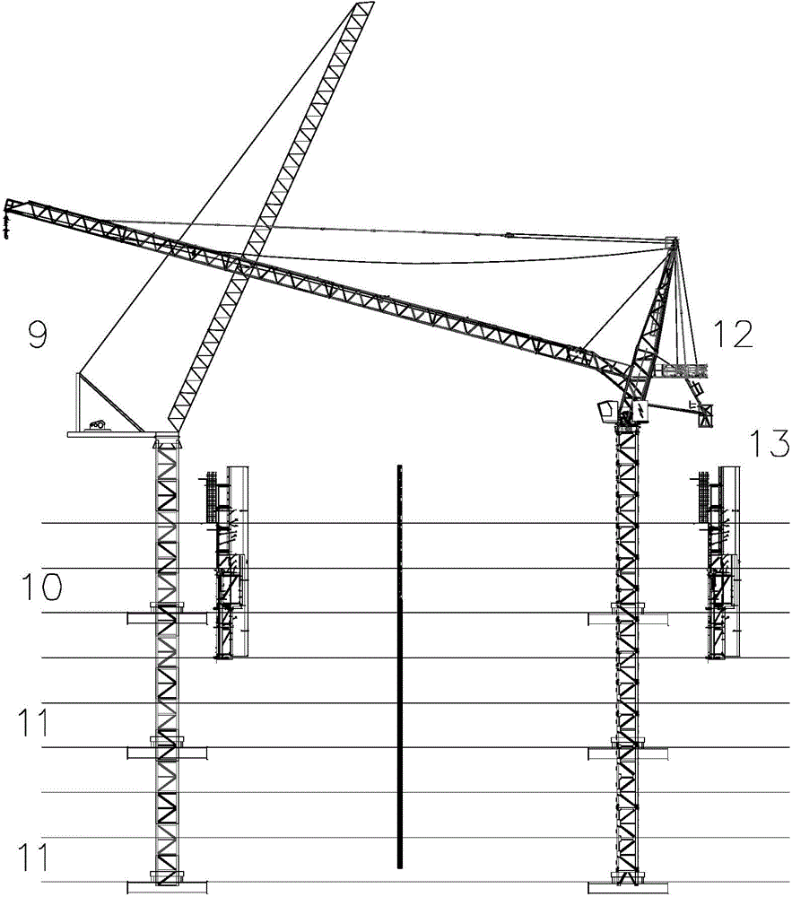 Tower crane construction technology used for super high-rise building steel structure