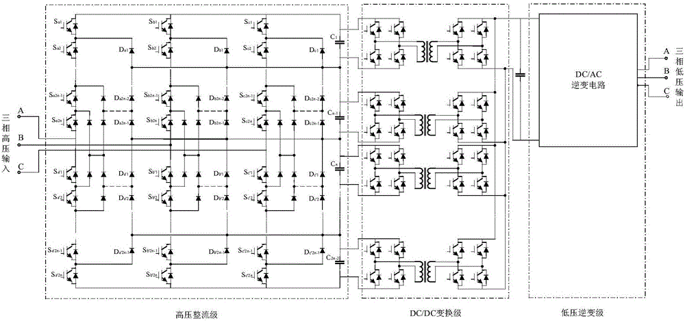 Power electronic transformer topology structure for self-balancing of multi-level DC bus