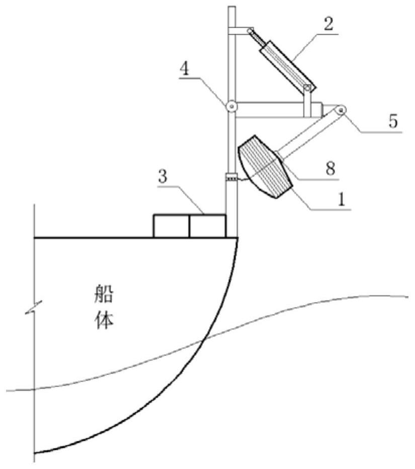 Ocean-going squid fishing boat wave energy power generation device