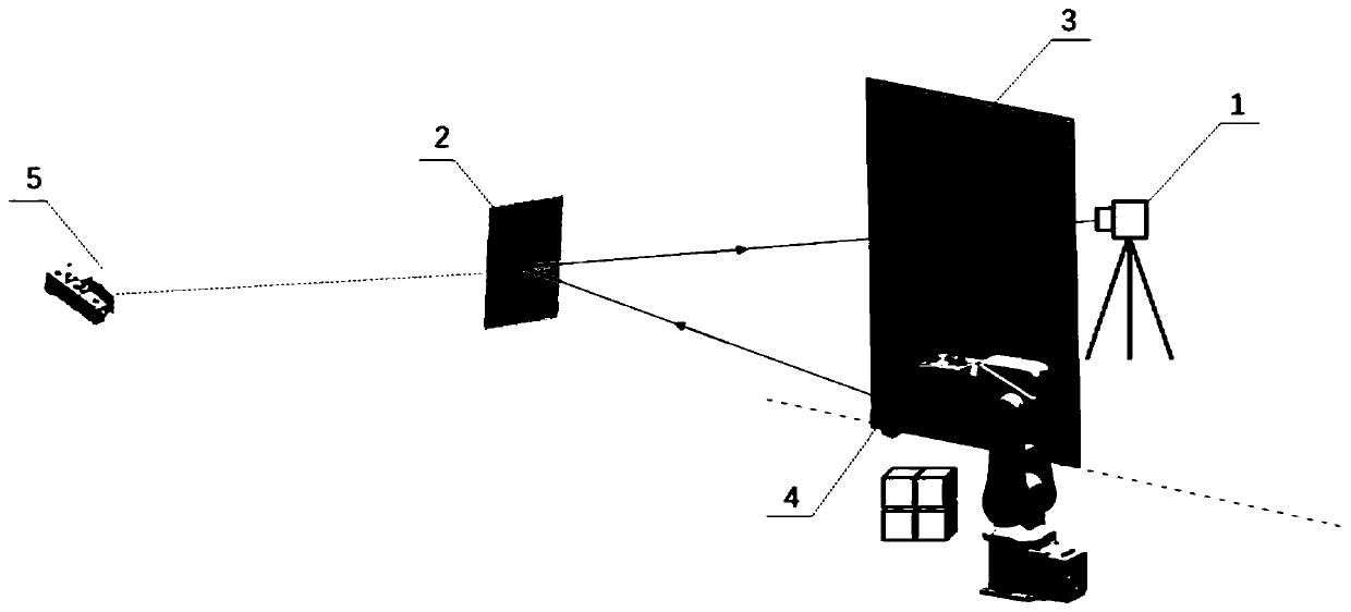 Three-dimensional morphology measurement method based on reflector and monocular vision