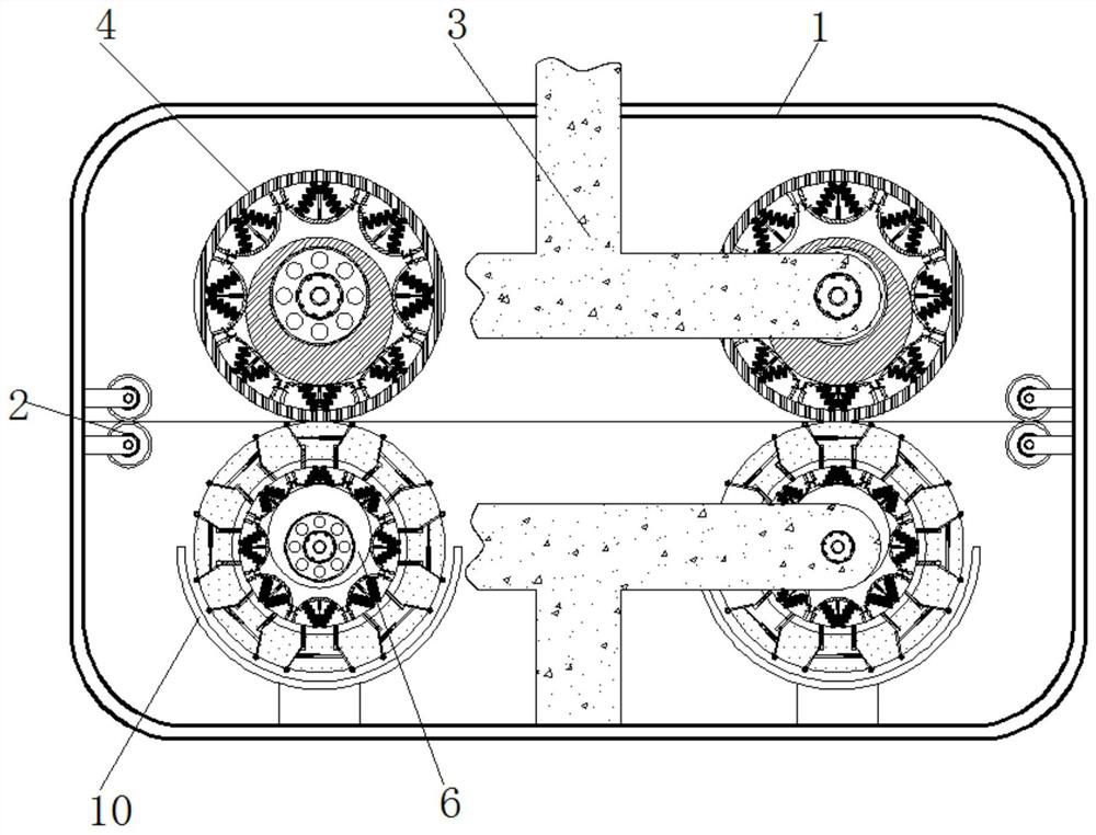 Clothing cloth dyeing and loosening device capable of avoiding uneven dyeing