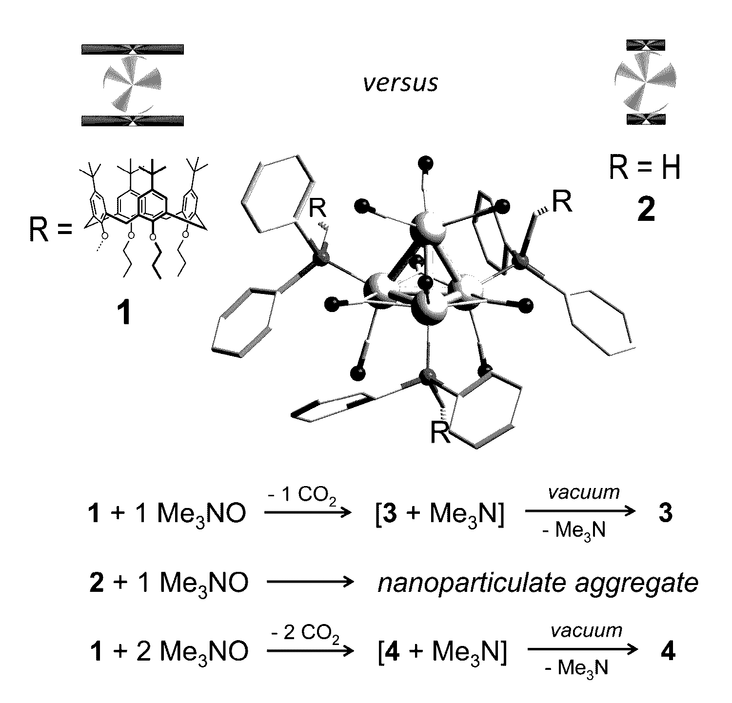 Ligand-modified metal clusters for gas separation and purification