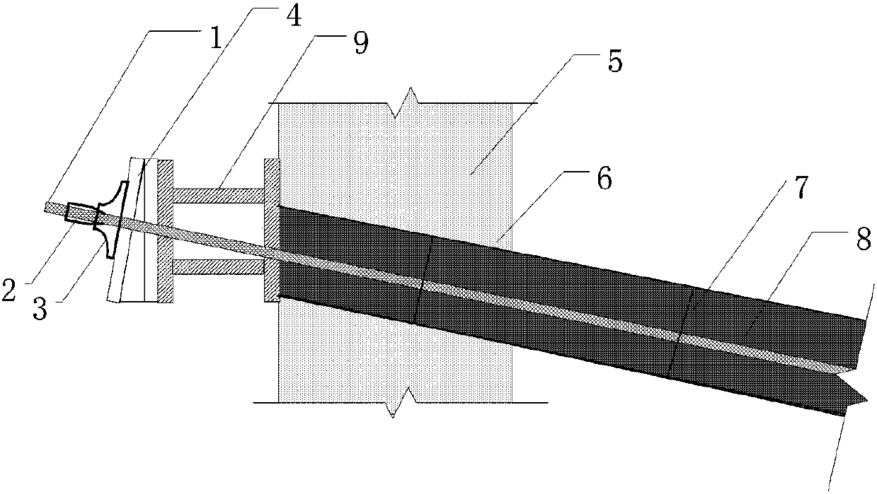 Composite material pile-anchor supporting method